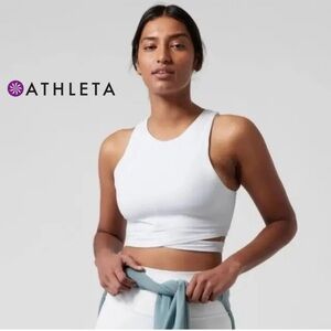 $69 Athleta NEW Conscious Crop Cut out long line sports bra size A-C